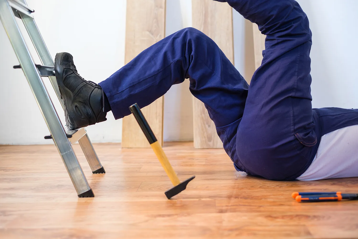Man who fell from a ladder at work